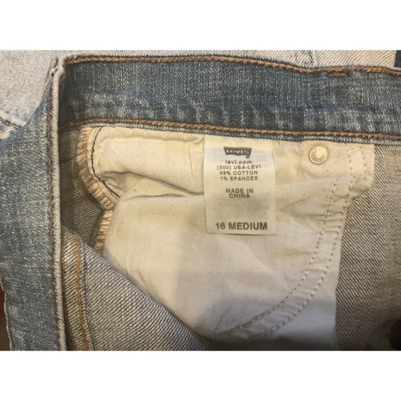 Levi's 515 Bootcut Jeans Women Blue Medium Wash Stretch Denim Cotton Size 16M - Picture 4 of 4